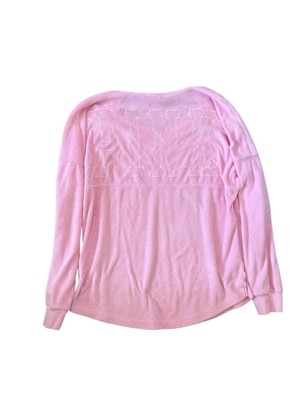 PINK Victoria's Secret Soft Pink V-Neck Long Sleeve Top - Picture 4 of 5